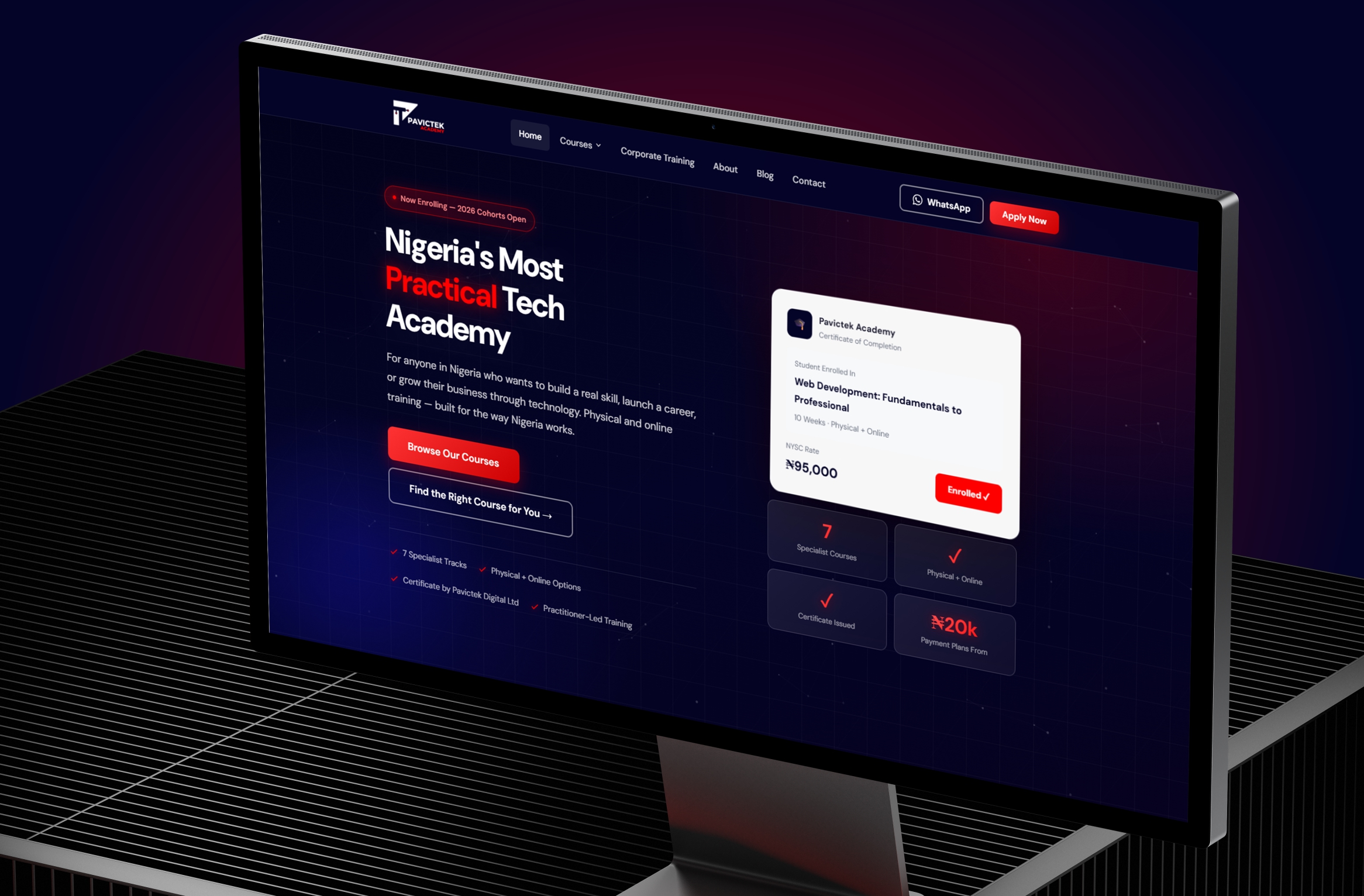 Pavictek Academy training platform